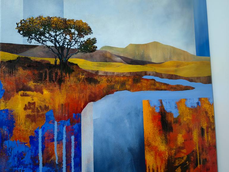 Original Abstract Landscape Painting by Vera Hoi