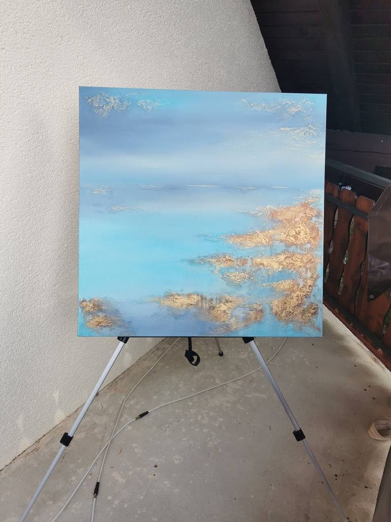 Original Minimalism Seascape Painting by Vera Hoi