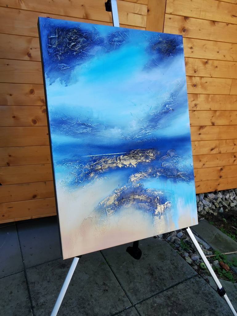 Original Abstract Seascape Painting by Vera Hoi