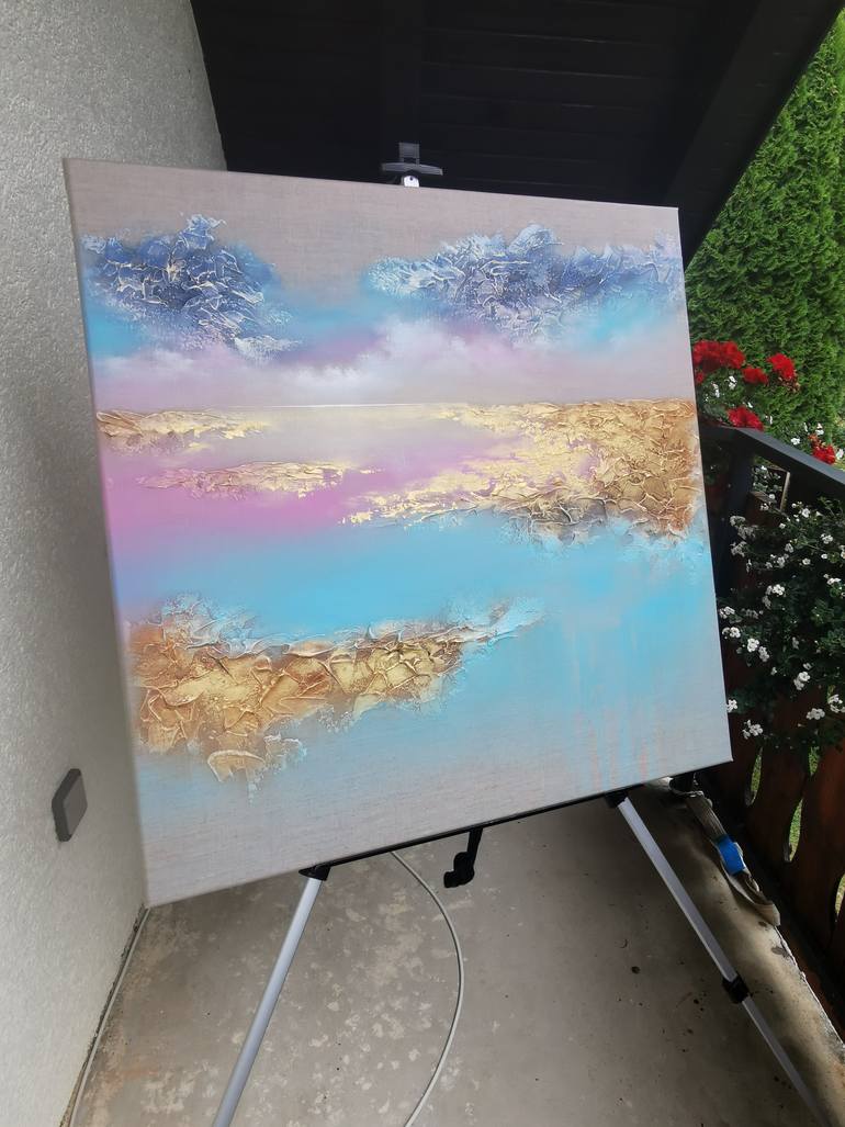 Original Abstract Seascape Painting by Vera Hoi