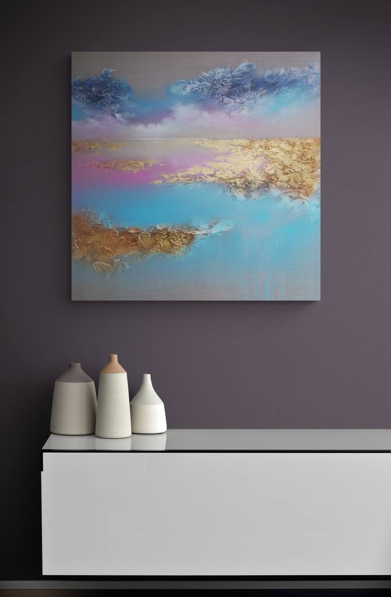 Original Abstract Seascape Painting by Vera Hoi