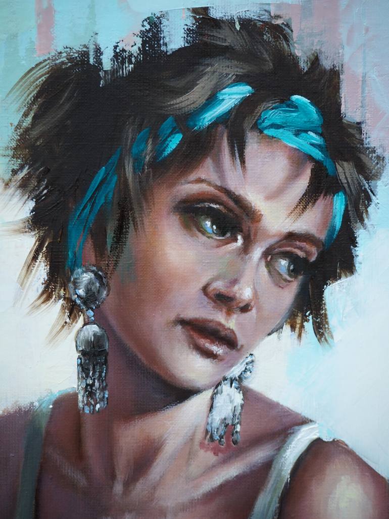 Original Figurative Women Painting by Sylvie  Julkowski-Egard