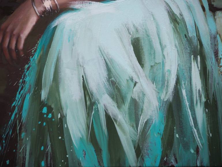 Original Figurative Women Painting by Sylvie  Julkowski-Egard