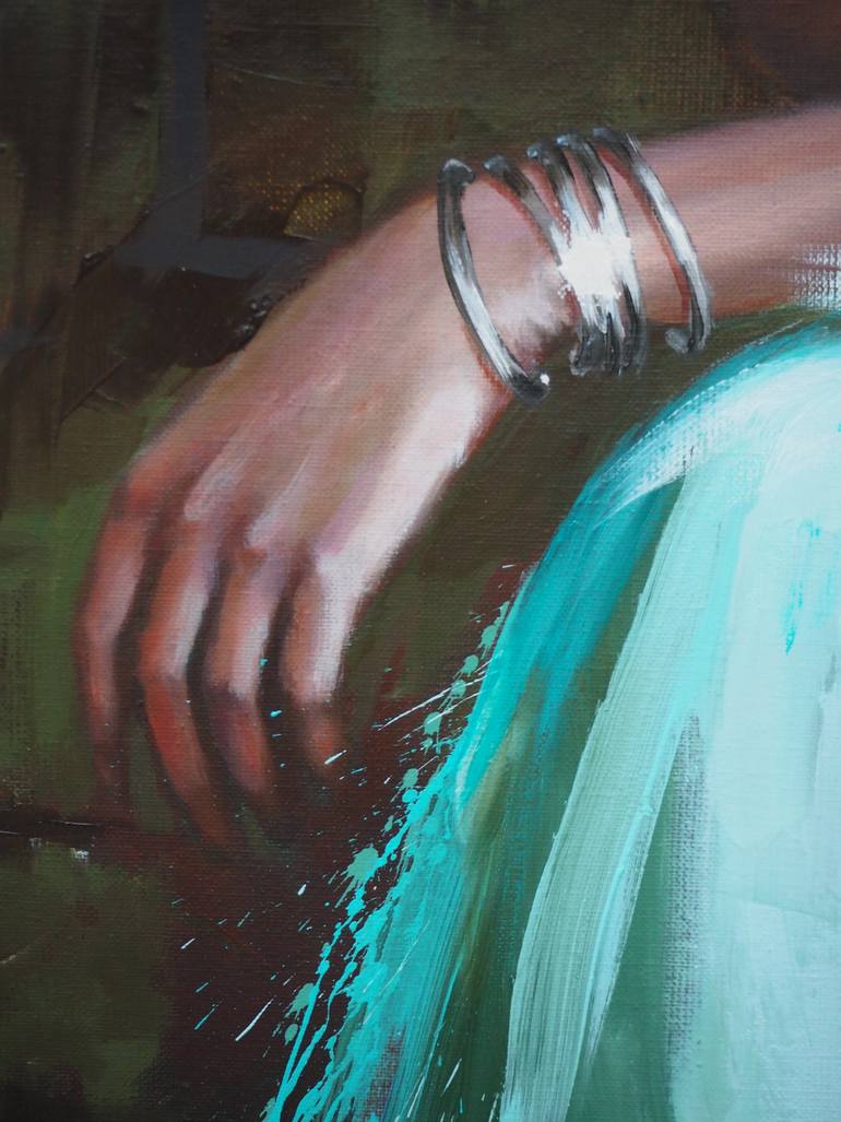 Original Figurative Women Painting by Sylvie  Julkowski-Egard