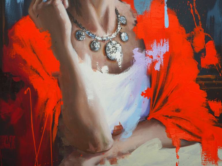 Original Figurative Women Painting by Sylvie  Julkowski-Egard