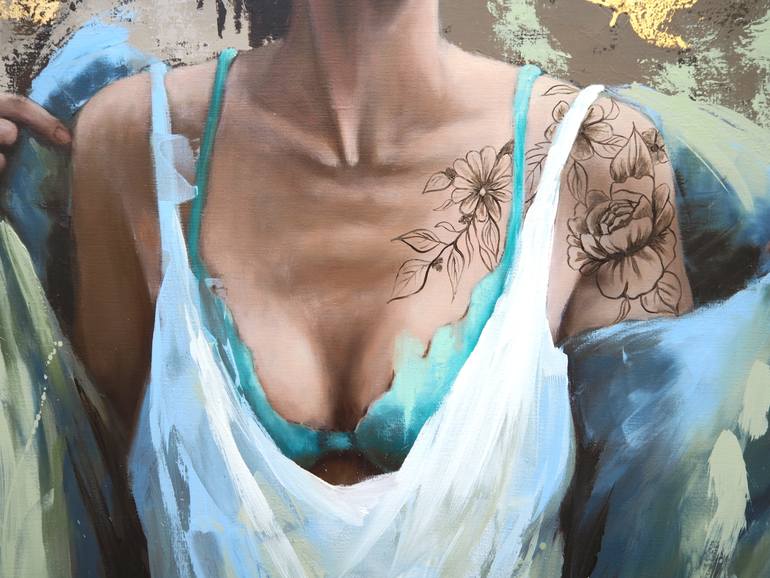 Original Figurative Women Painting by Sylvie  Julkowski-Egard