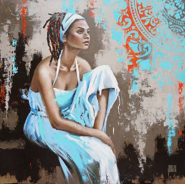 Original Figurative Women Paintings by Sylvie JULKOWSKI-EGARD