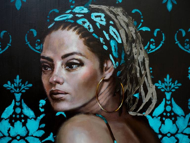 Original Figurative Women Painting by Sylvie  Julkowski-Egard