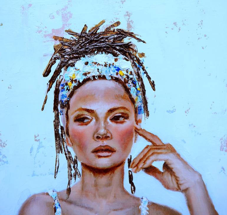 Original Figurative Women Painting by Sylvie  Julkowski-Egard