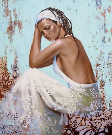 Original Figurative Women Paintings by Sylvie JULKOWSKI-EGARD