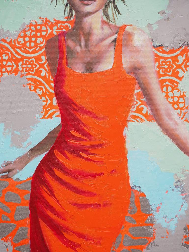 Original Figurative Women Painting by Sylvie  JULKOWSKI-EGARD