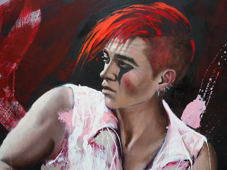 Original Figurative Men Painting by Sylvie  Julkowski-Egard