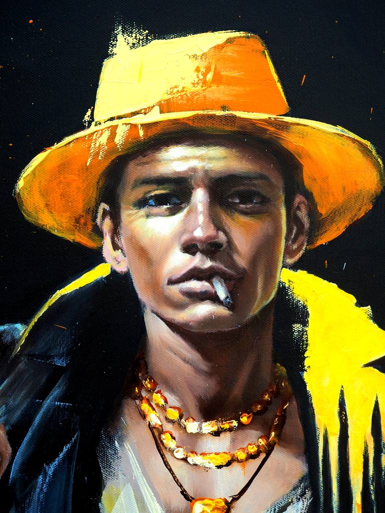 Original Figurative Men Painting by Sylvie  Julkowski-Egard