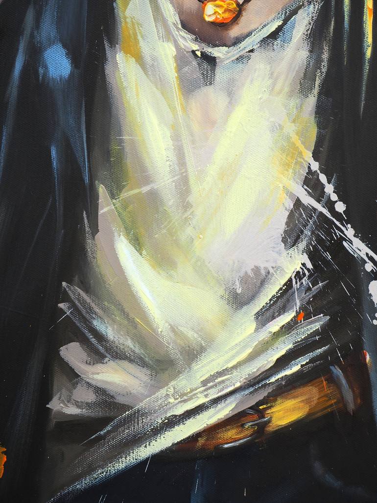 Original Figurative Men Painting by Sylvie  Julkowski-Egard