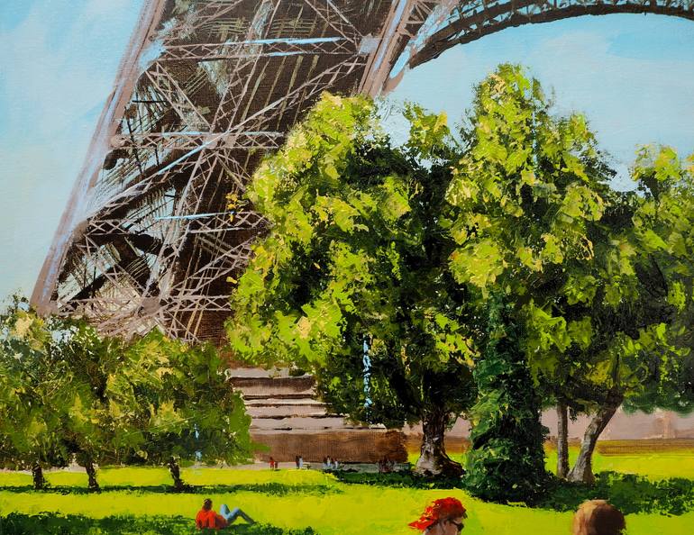 Original Figurative Cities Painting by Sylvie  Julkowski-Egard