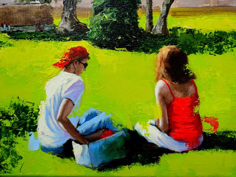 Original Figurative Cities Painting by Sylvie  Julkowski-Egard