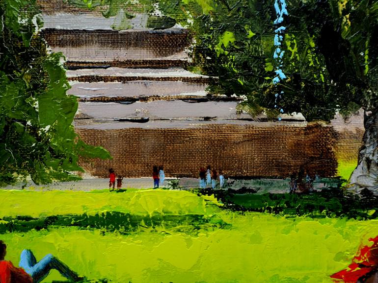 Original Figurative Cities Painting by Sylvie  Julkowski-Egard