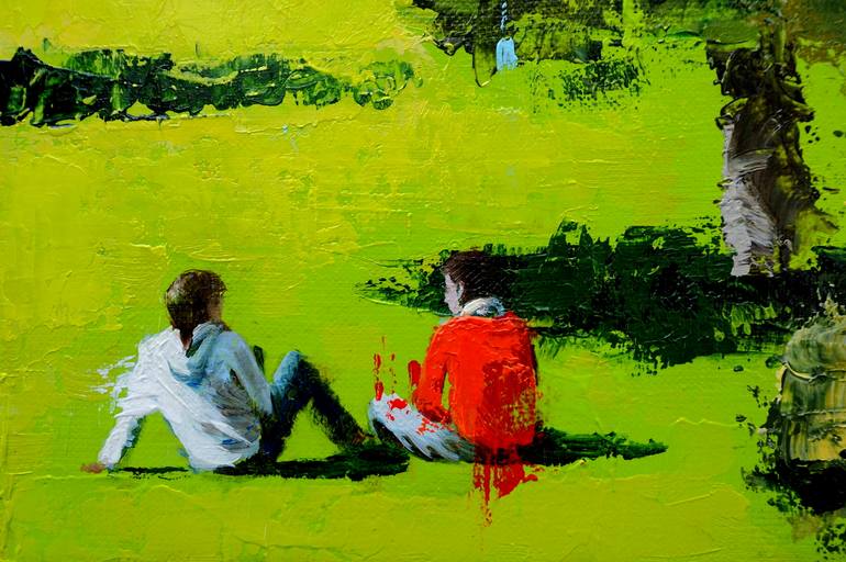 Original Figurative Cities Painting by Sylvie  Julkowski-Egard