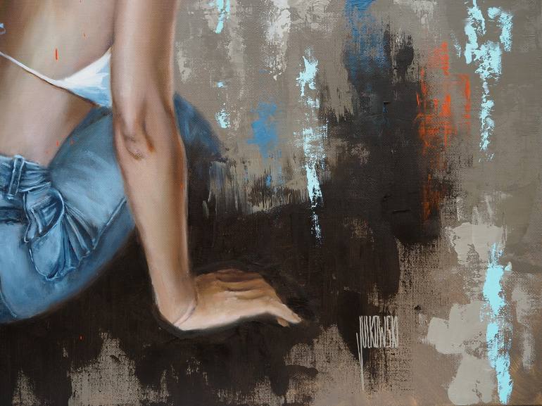 Original Figurative Women Painting by Sylvie  JULKOWSKI-EGARD