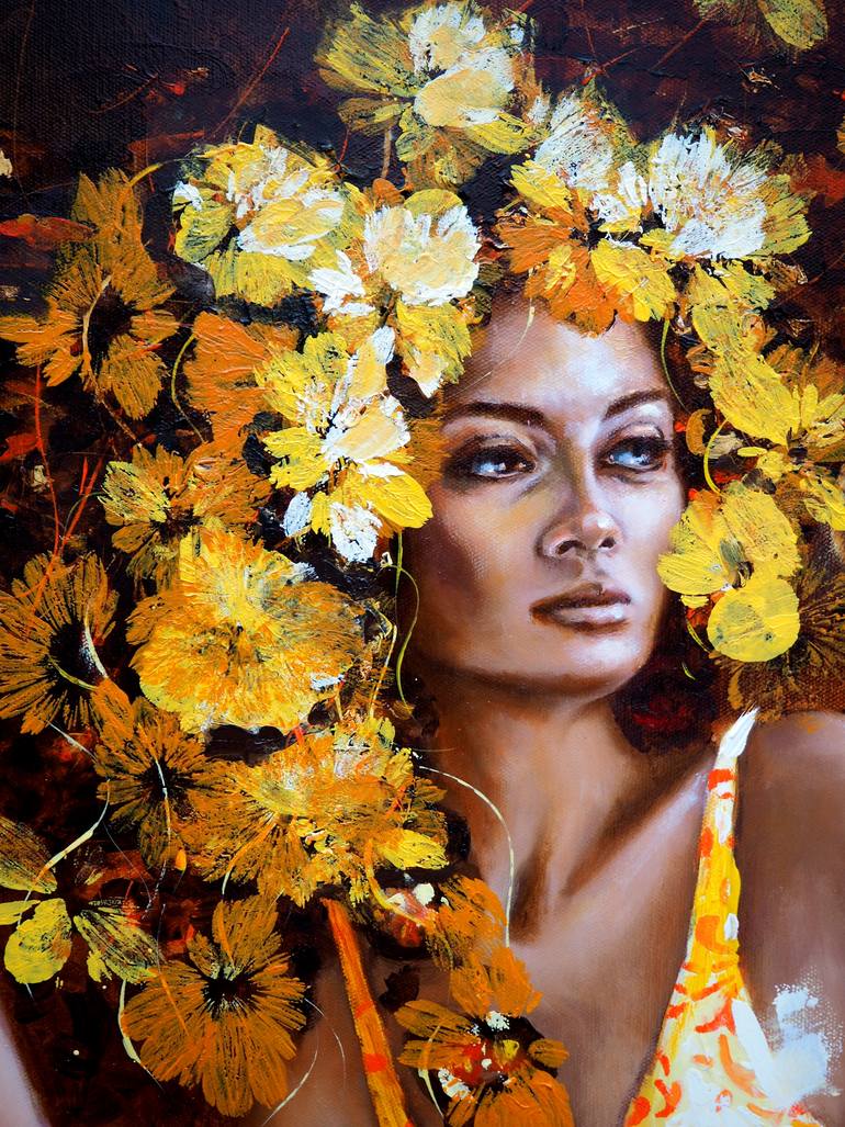 Original Contemporary Women Painting by Sylvie  Julkowski-Egard