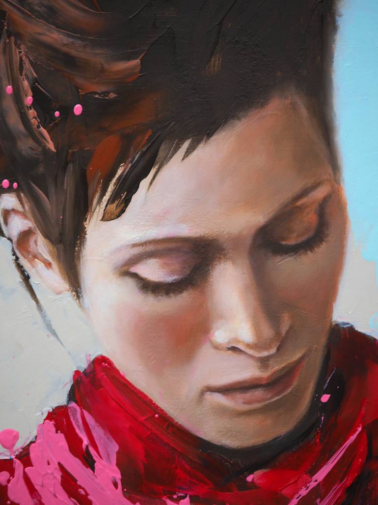 Original Abstract Women Painting by Sylvie  Julkowski-Egard