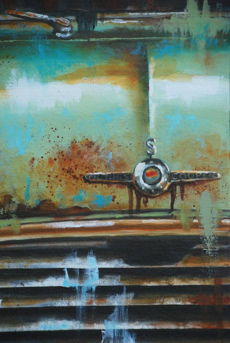 Original Figurative Automobile Painting by Sylvie  JULKOWSKI-EGARD