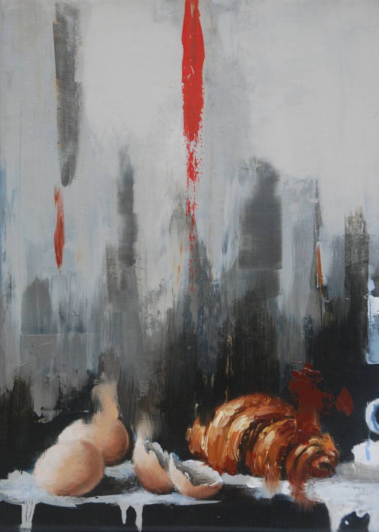 Original Figurative Still Life Painting by Sylvie  Julkowski-Egard