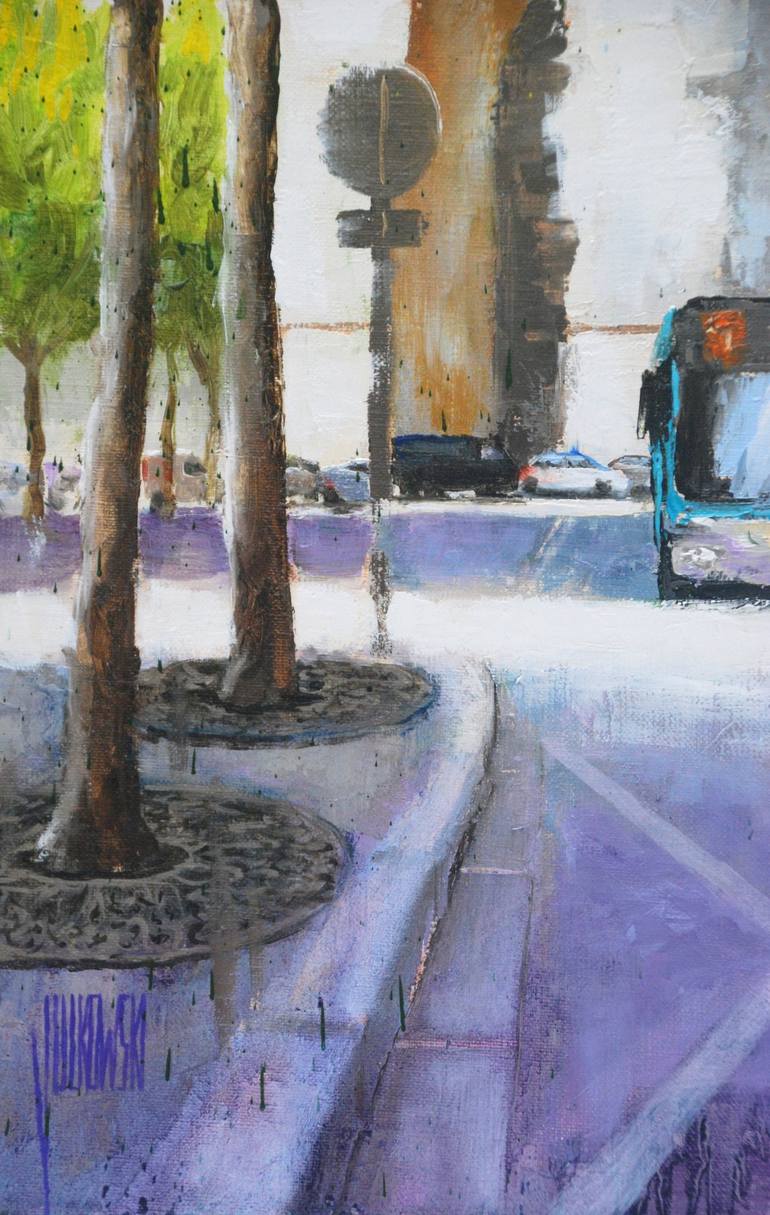 Original Figurative Cities Painting by Sylvie  JULKOWSKI-EGARD