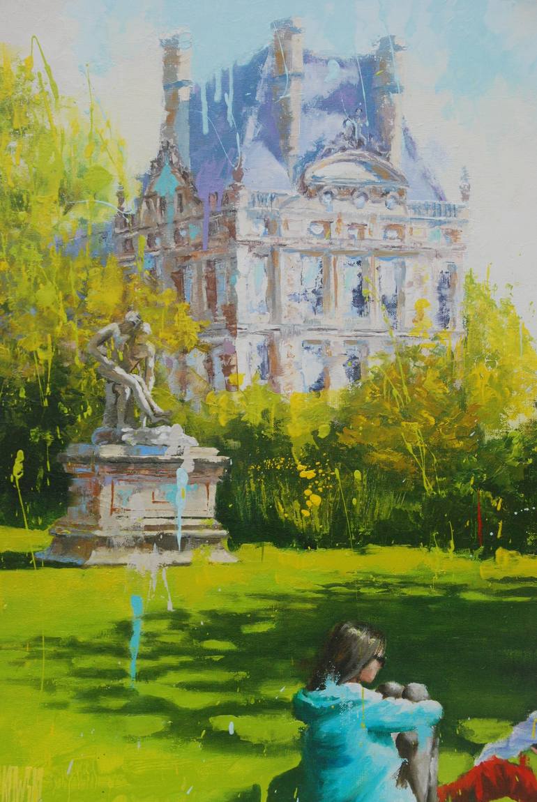 Original Figurative Cities Painting by Sylvie  JULKOWSKI-EGARD