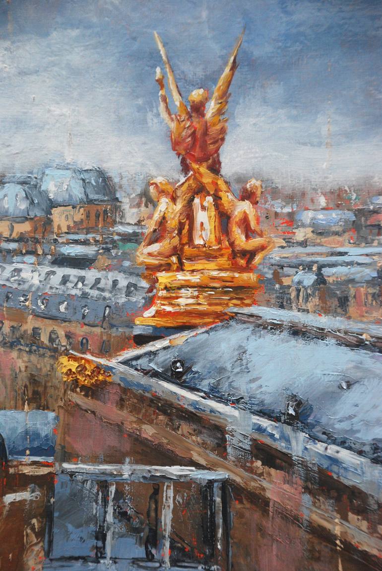 Original Figurative Cities Painting by Sylvie  JULKOWSKI-EGARD