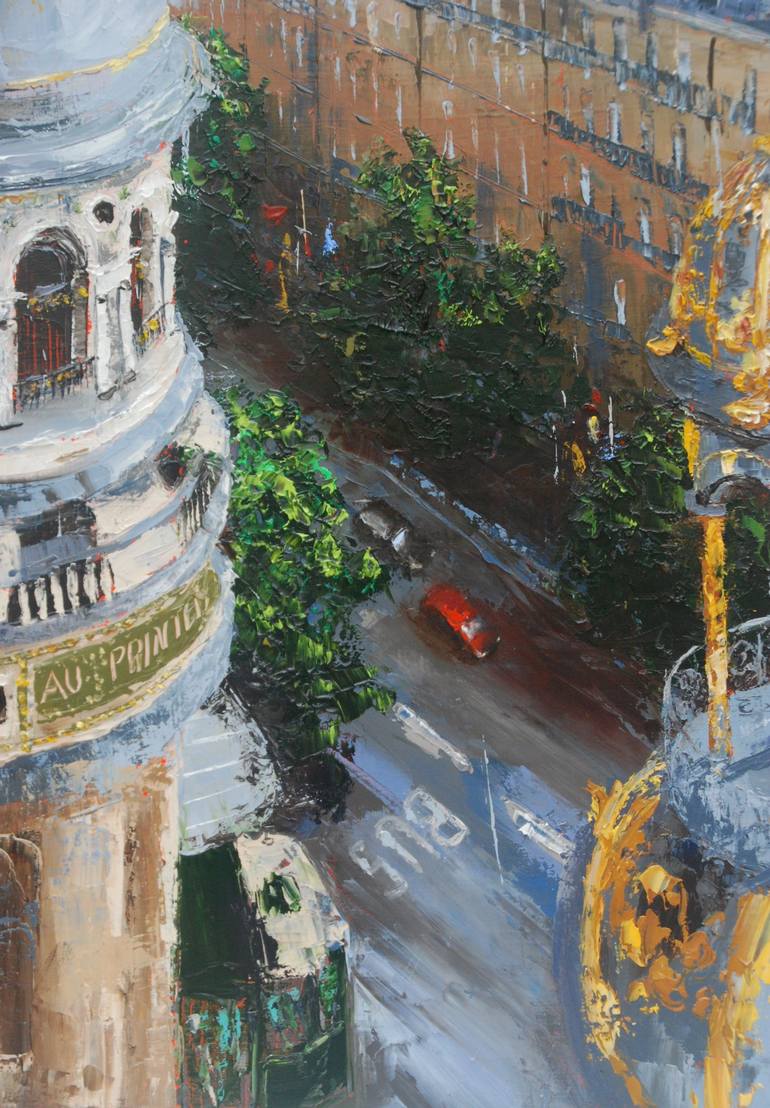 Original Expressionism Cities Painting by Sylvie  JULKOWSKI-EGARD