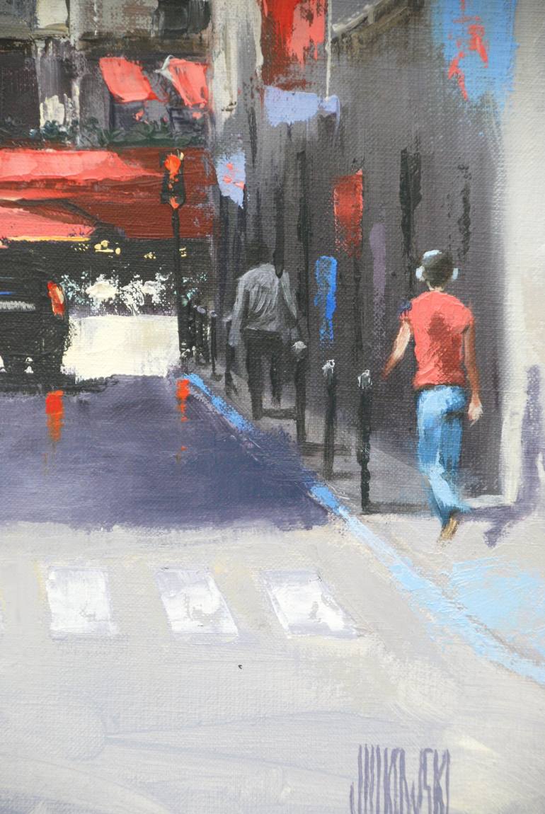 Original Figurative Cities Painting by Sylvie  JULKOWSKI-EGARD