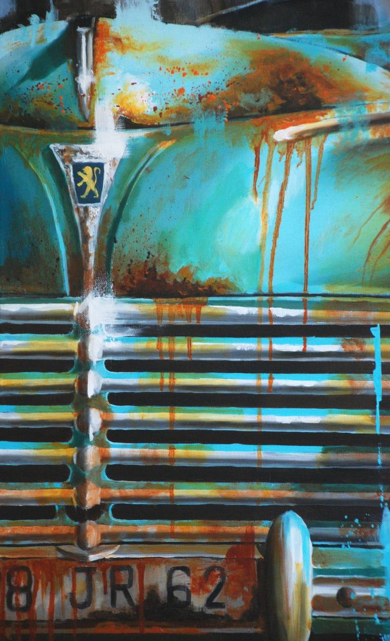 Original Figurative Car Painting by Sylvie  JULKOWSKI-EGARD