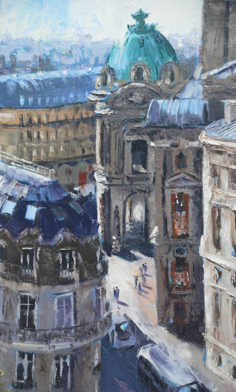 Original Cities Painting by Sylvie  JULKOWSKI-EGARD