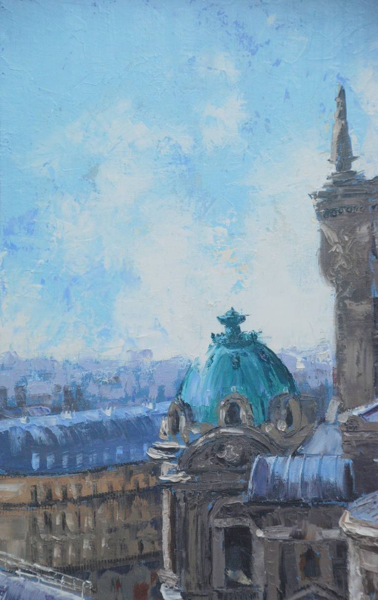 Original Figurative Cities Painting by Sylvie  JULKOWSKI-EGARD