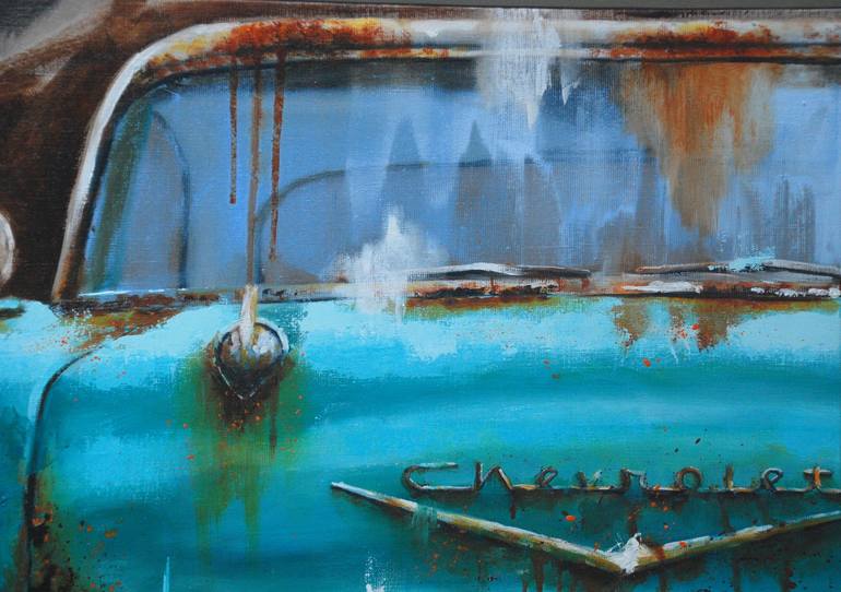 Original Figurative Car Painting by Sylvie  JULKOWSKI-EGARD