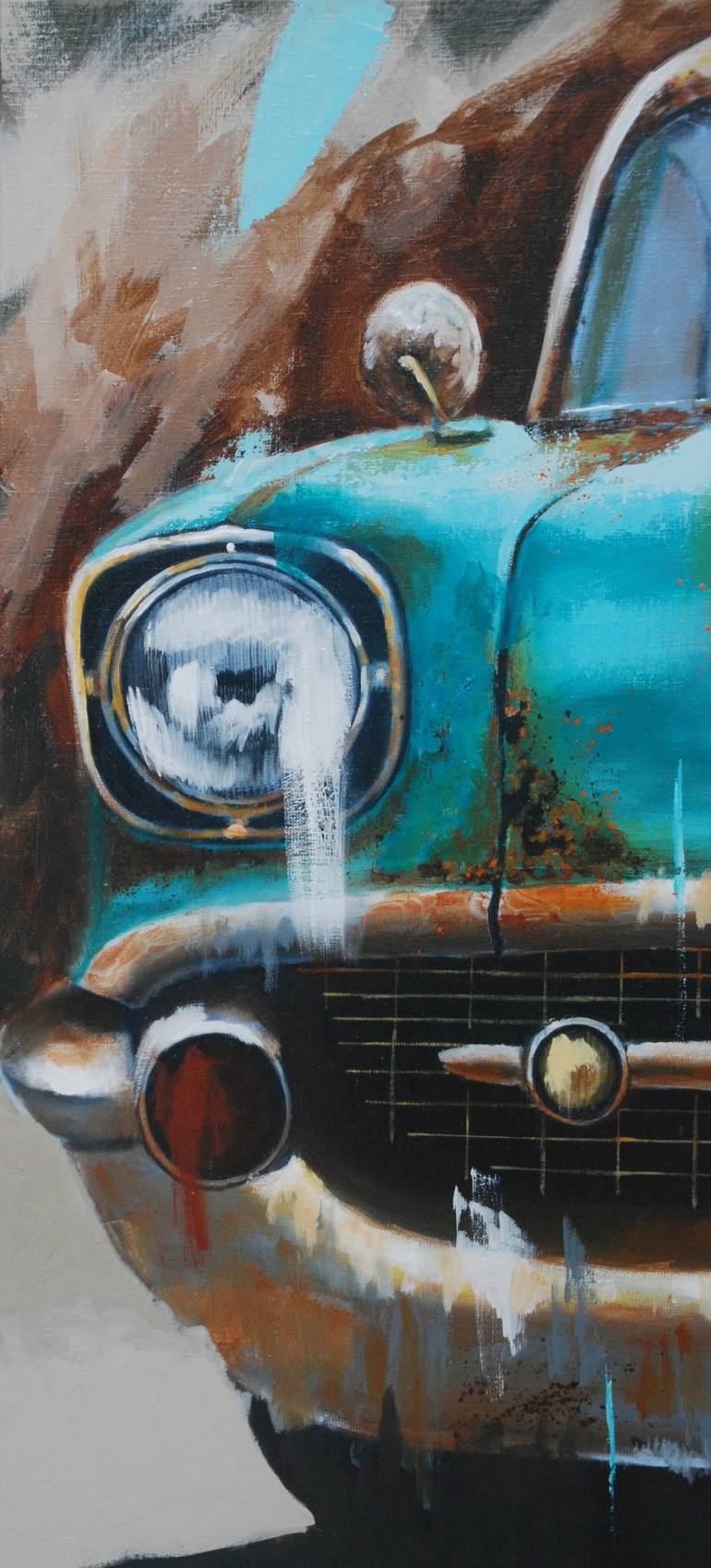 Original Figurative Car Painting by Sylvie  JULKOWSKI-EGARD