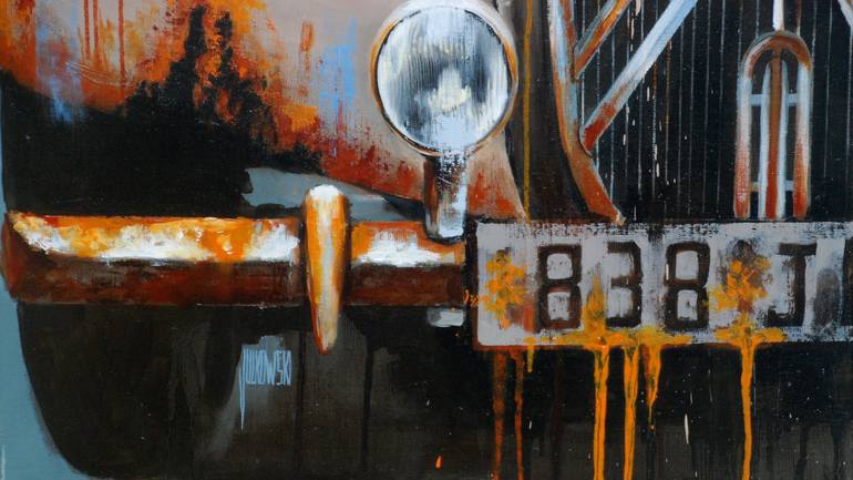 Original Automobile Painting by Sylvie  JULKOWSKI-EGARD