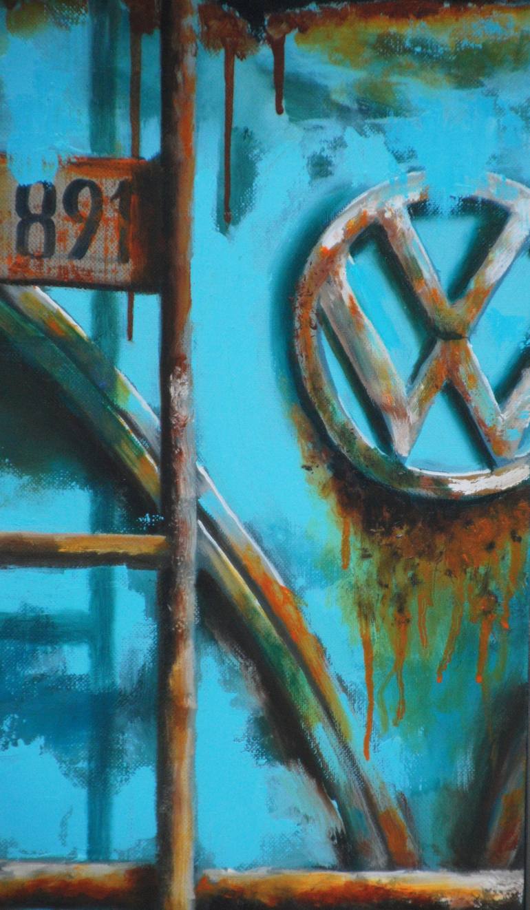 Original Figurative Automobile Painting by Sylvie  JULKOWSKI-EGARD