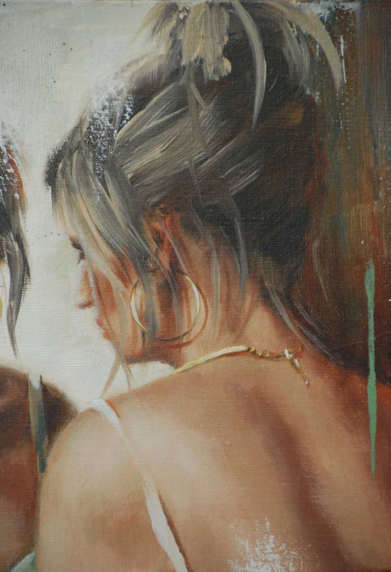 Original Figurative Women Painting by Sylvie  JULKOWSKI-EGARD