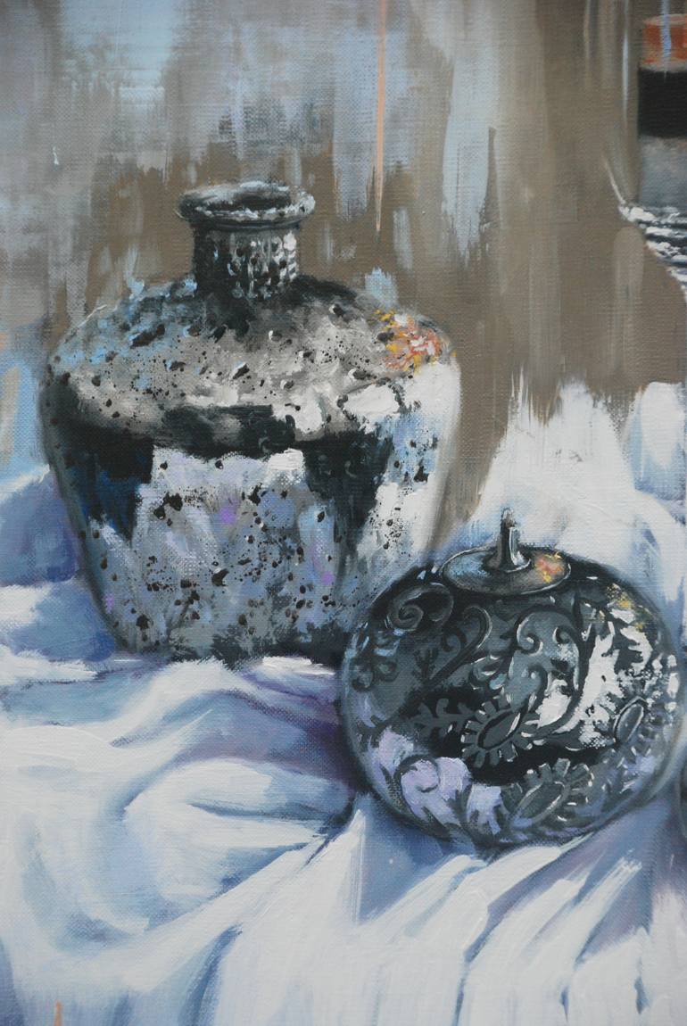 Original Figurative Still Life Painting by Sylvie  Julkowski-Egard