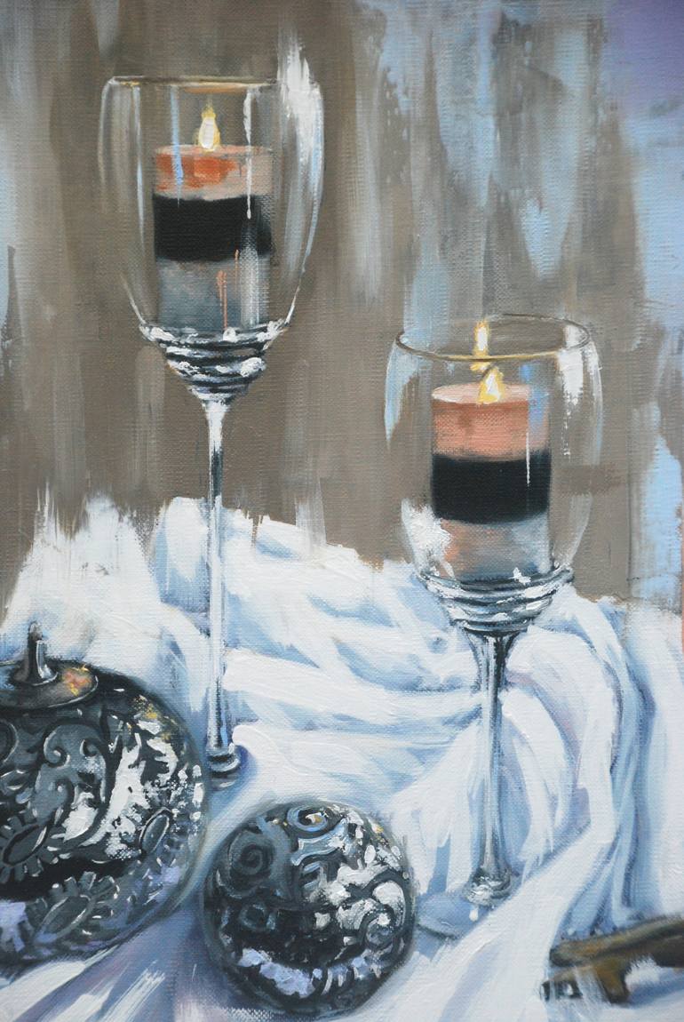 Original Figurative Still Life Painting by Sylvie  Julkowski-Egard