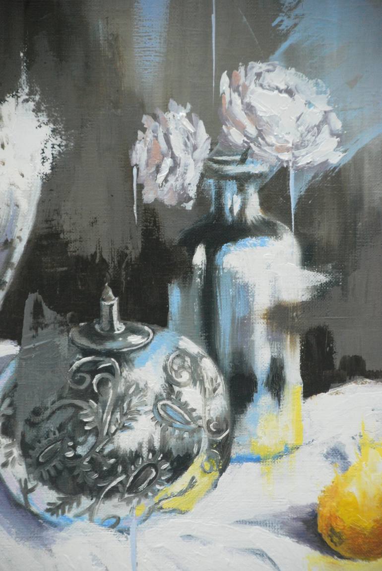 Original Figurative Still Life Painting by Sylvie  JULKOWSKI-EGARD