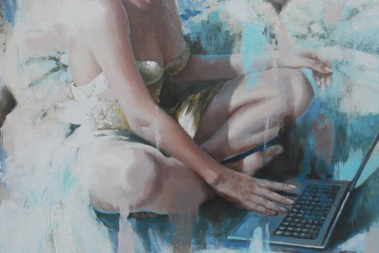 Original Figurative Women Painting by Sylvie  Julkowski-Egard