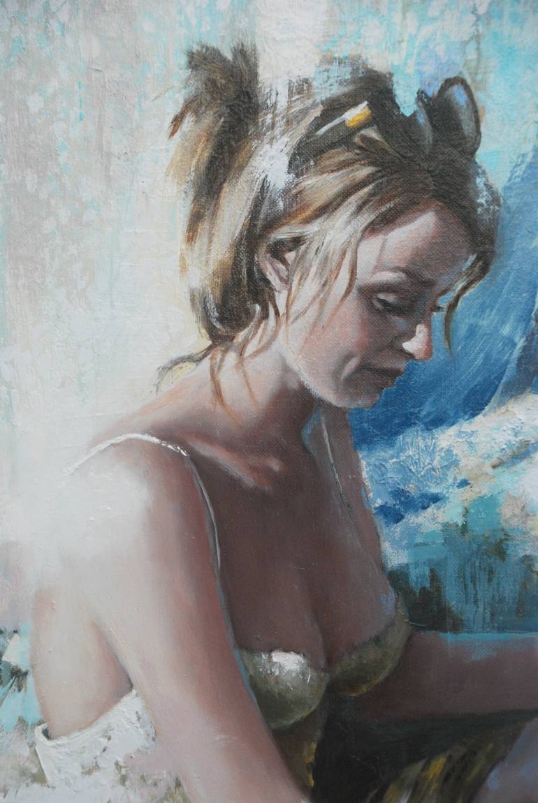 Original Figurative Women Painting by Sylvie  Julkowski-Egard