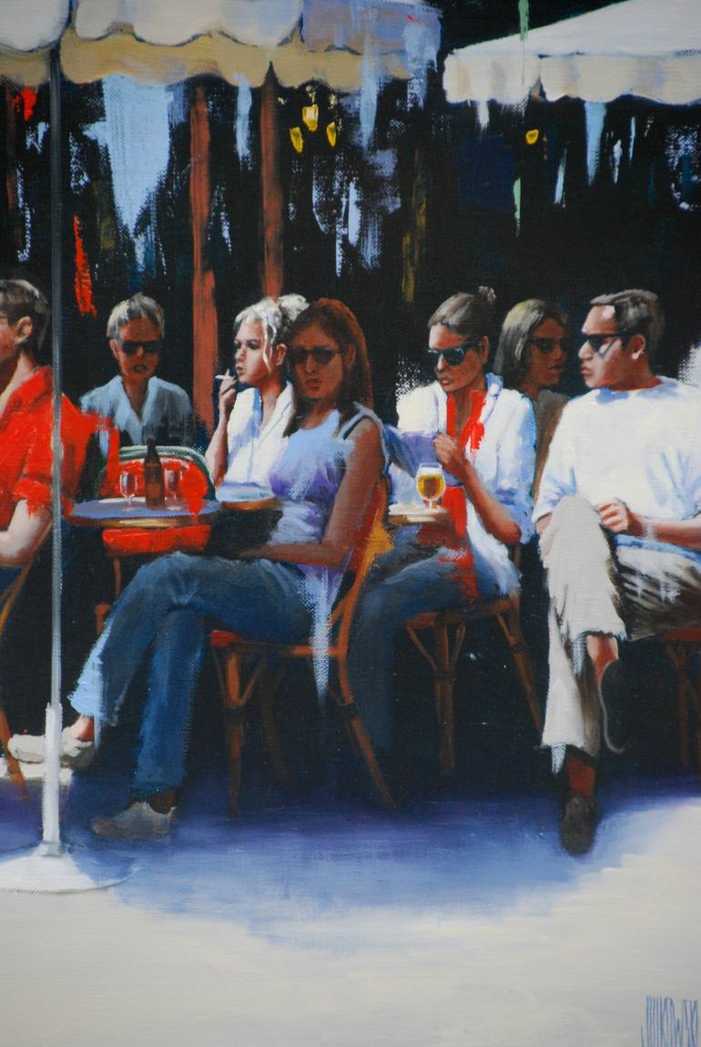 Original Figurative Cities Painting by Sylvie  Julkowski-Egard