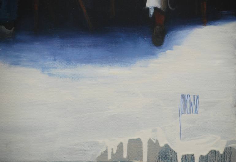 Original Figurative Cities Painting by Sylvie  Julkowski-Egard