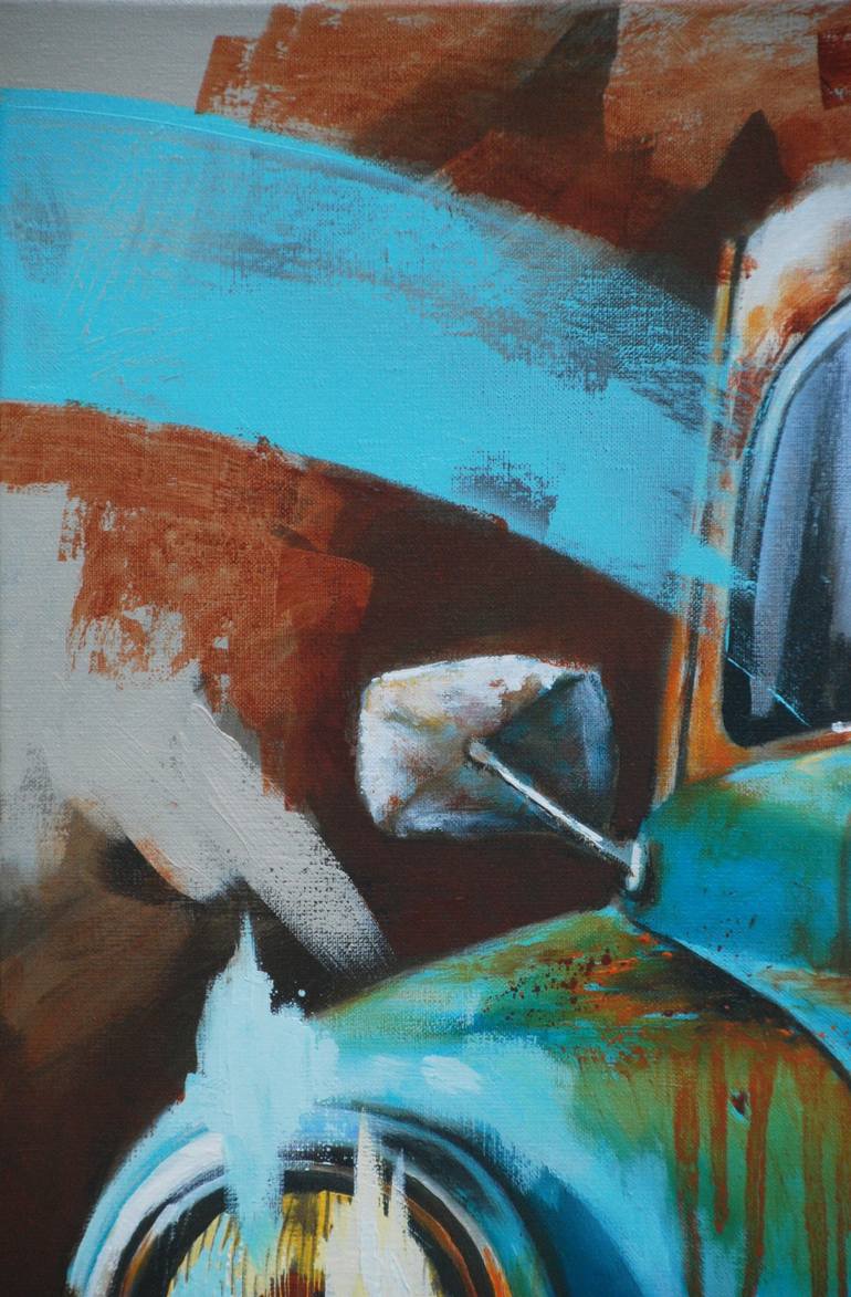 Original Figurative Automobile Painting by Sylvie  JULKOWSKI-EGARD