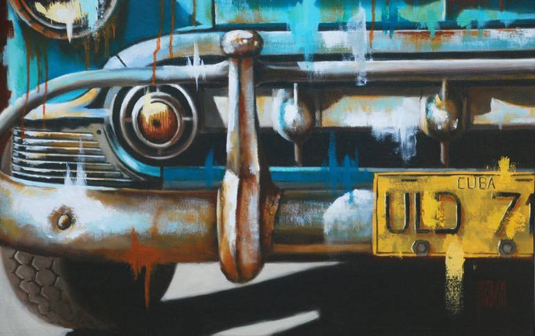 Original Figurative Automobile Painting by Sylvie  JULKOWSKI-EGARD