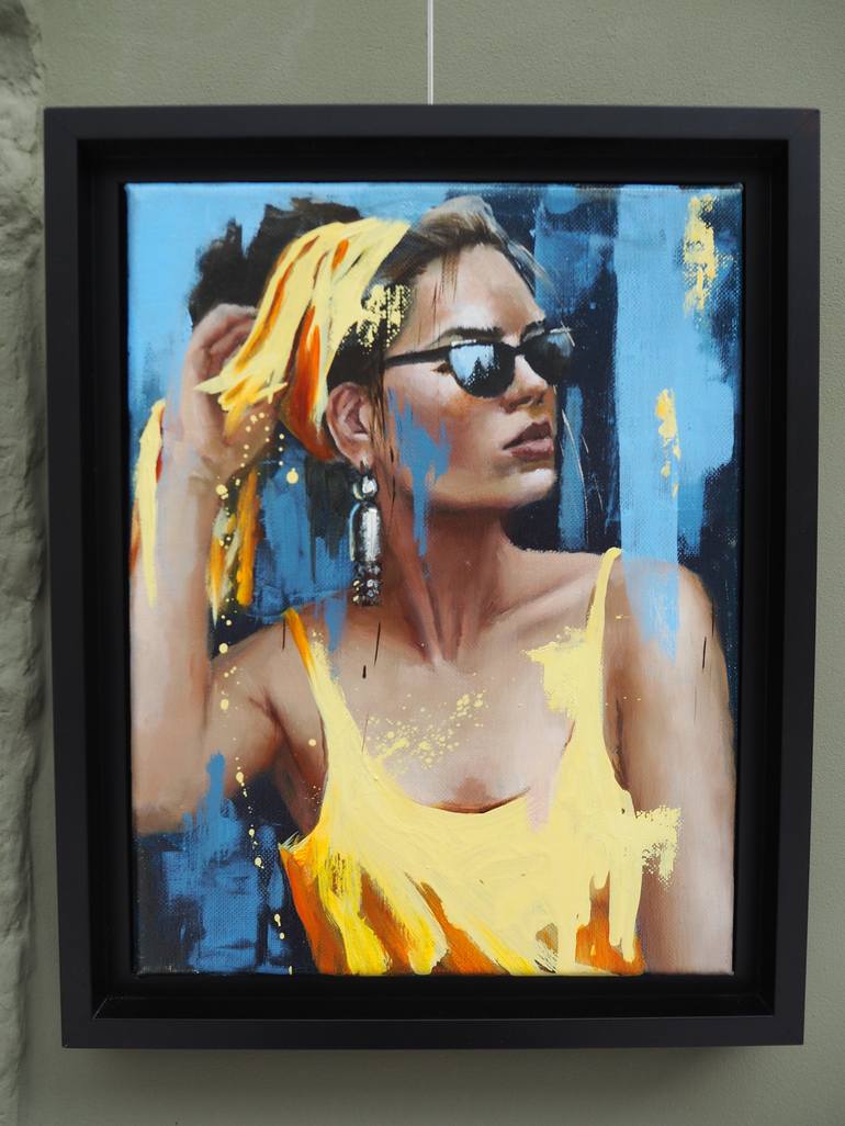 Original Figurative Portrait Painting by Sylvie  JULKOWSKI-EGARD